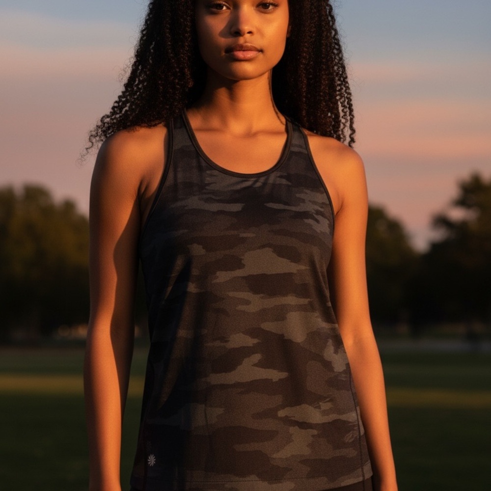 Athleta Women’s Camo Racerback Tank Top - Black